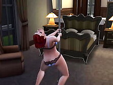 PAWG Makes Out with Her Boyfriend and Poledances