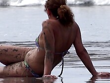 At the beach, stepson climax 3 times in my hairy cunt the same day