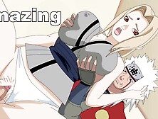 Jiraiya rides Tsunade hard in the hokage's office