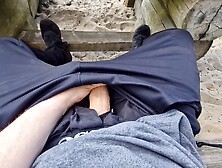 Horny Dude Pleasures Himself Outdoors While Edging,  Shooting Massive Loads