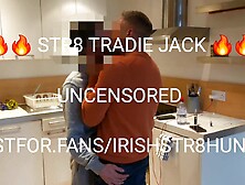 Straight Tradie Sitting on daddys lap