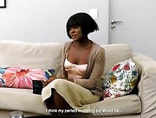 Busty African dancer shows her wild side at video clip audition!