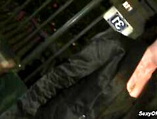 Amateur granny Joyce Mifle sucks and fucks big cock in condom back home