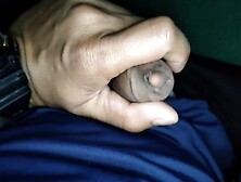 Extreme self touching POINT OF VIEW under the blankets on a public bus