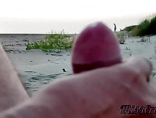 French teacher amateurs hand-job on public beach with cum-shot Extreme sex in front of strangers - MissCreamy