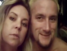 newly wed pair plays around previous to the wife shows off her slit