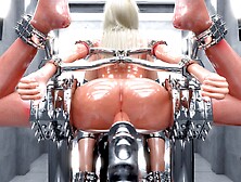 Blonde Slave In Metal Bondage - 3D Bdsm Fetish Comic