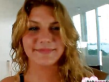 Curvy Blonde Jordyn Peaks Shows Her Rack