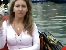 Romantic gondola ride with a hot slut