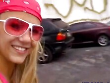 Busty amateur is shown