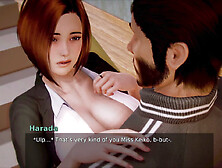 Waifu Academy episode with a hot brunette tutor and big assets