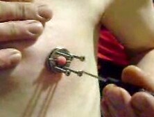 Shaved Pierced Nipple Torture