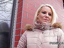 Busty Czech Blonde Gets Huge Cock In Public