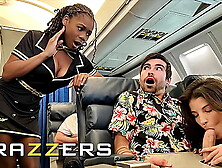 Lucky Gets Boned With Flight Attendant Hazel Grace In Private When LaSirena69 Comes & Joins For A Attractive 3some - BRAZZERS