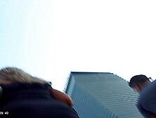 Upskirt - Chick With Fat Ass in Green Dress