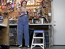 Garage Fun With Sexy Harley And Her Overalls - Wearehairy