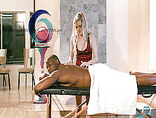 Big Black Cock Bi-Atch Chloe Foster Is Nicer In Handjob Than Massage