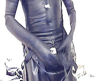 Black Gay,  Latex Wrestling Suit,  Inflatable Suit Bondage