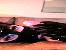 Latex Mask Gloves Blowjob