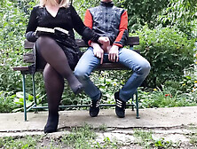 Curvy Mother-in-law Satisfies Son-in-law Outdoors