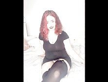 Busty goth ex-girlfriend Vanessa Strawberry pleads for you to breed her and fill her up