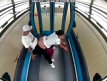 Mexican Slut Takes Dick In Public Cable Car Cctv