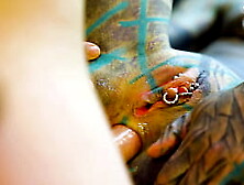 Pornstar Tattoo Artist gets Assfucked from Customer - hard Anal,  ATM,  facial cumshoot