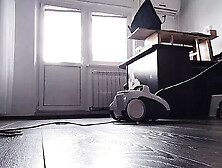 Amateur wife sucking naked at home.