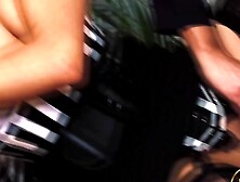 Dominant Blonde Shows Girls How to Fuck and Suck