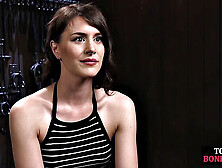 Rough hardtied babe gets spanked