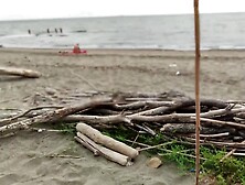 Masturbating on nudist beach into Maspalomas Dunes Canaries P2