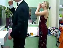 Big Brother NL Hot Blonde Teen Girl shows boobs dressin