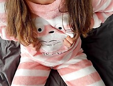 schoolgirl in pajamas masturbate petite titties concupiscent snatch and squirting climax