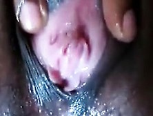 Wet Ebony Pussy Close Up