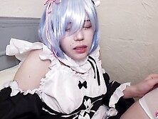 Promiscuous maid Miu Akino shows off her skills with a hot ejaculation