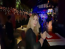 Hot Blonde Hooked Up Stranger In The Club & Fucked Him In The Vip Toilette.