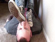 Girlfriend With Converse Trampling Her Boyfriend