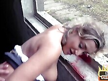 German Amateur Lady Pov Fucked In Abandoned Public Building