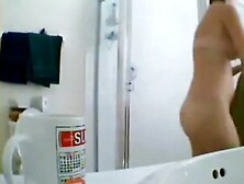 Hidden cam chubby girl in the bathroom