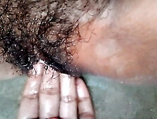 Desi 25-year-old horny village girl Geeta Bhabhi masturbation video, Geeta9905 unzipped the purple blouse and saari an