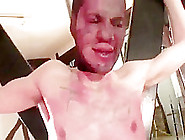 Mistresses whip a slave