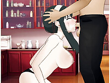 Yor Forger's first time giving mind-blowing deepthroat that leaves him speechless