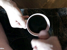 Coffee & Cream - Aimee Drinks a Cup of Joe with Sperm In it after Blowing Wang