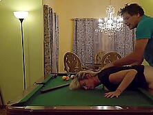 Pool Table Fuck Sexy Big Boob Wife In Heels Orgasms Hard P2