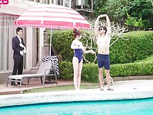 Super Cute Hot Wife With Readhead Take Off Her Hot Swimsuit Have A Hardcore Sex With Her Big Dick Boyfriend