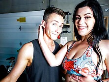 Awesome dick-riding session with a busty brunette Ariel Dixon