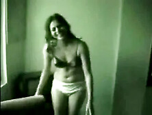 Latino couple taped sex in front of a night vision cam