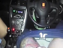 British slut talks dirty,  while she sucks off a random guy in his car.