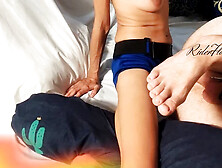 Mistress male slave,  strap on dildo,  femdom ruined orgasm