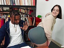 Interracial sex at the library with a big-bottomed whitey Lucy Lotus